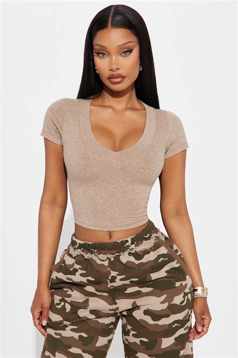Delaney Short Sleeve Top - Mocha | Fashion Nova