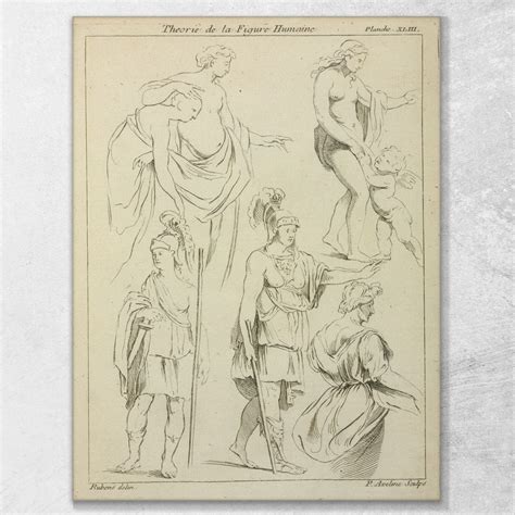 Various Figures Including Roman Soldiers And Partially Draped Male And Female Nudes Peter Paul ...