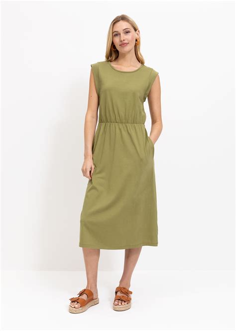 Sleeveless Pocketed Elasticised Waist Midi Dress | Woolworths.co.za