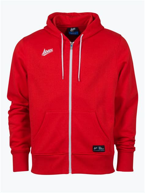 Red Zip-Up Hoodie | Red Hoodie | Avec Sport