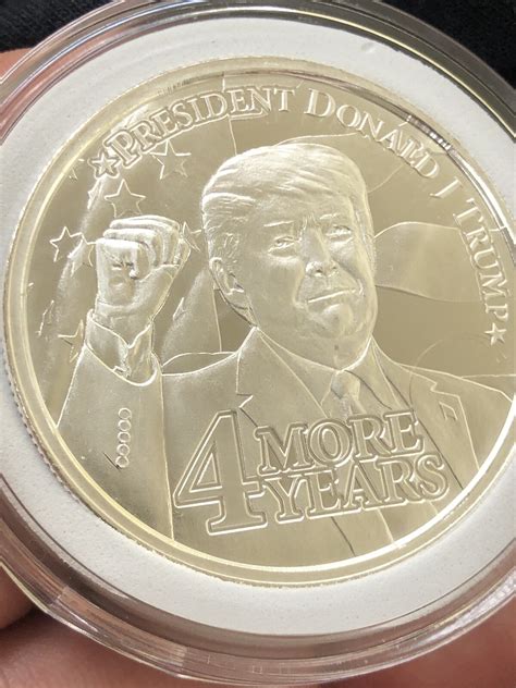 PRESIDENT DONALD J TRUMP 1 OZ .999 SILVER BU COIN, TRUMP 2024/4 MORE ...