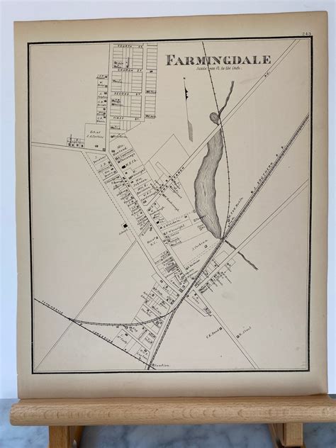 Original 1878 Farmingdale, New Jersey Map - Etsy