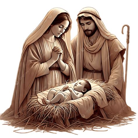 Traditional Nativity Art Mary Joseph And Baby Jesus, Nativity Scene ...