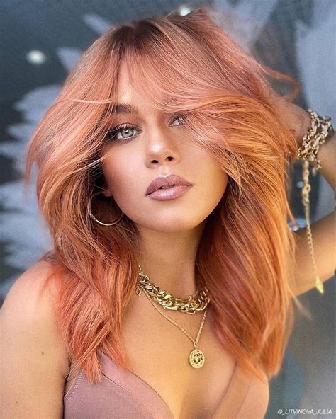 The Peach Hair Color Trends You Need to Know - Bangstyle - House of ...