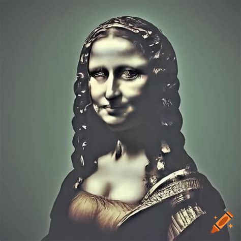 Cartoony rendition of mona lisa on Craiyon