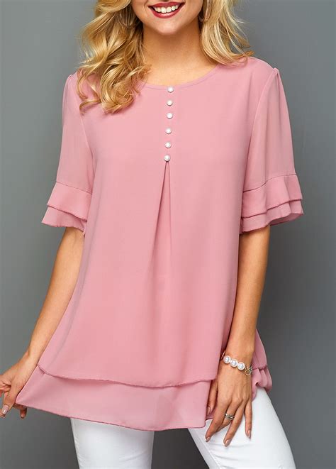 Pink Dressy Tops at Deborah Wong blog