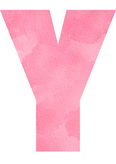 Free rosado acuarela dibujos animados Inglés alfabeto, letra y para ...