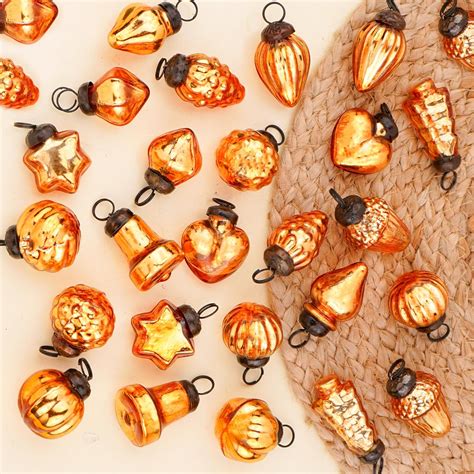 Amazon.com: IndianShelf 25 Pieces Amber Glass Vintage Christmas ...