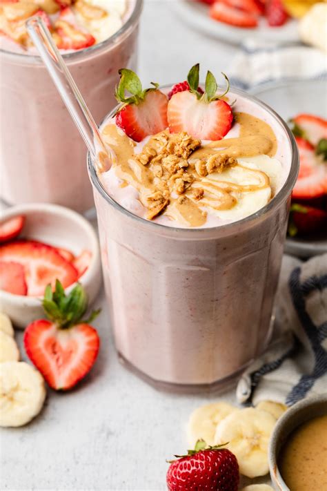 Peanut Butter Strawberry Banana Smoothie Recipe at Piper Walton blog