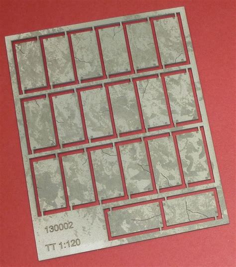 igra 130002 - Betonplatten Typ 2 grau, 20 Stück, je 1,3 x 12,5 x 25 mm