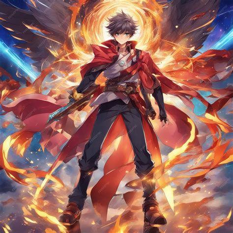 Premium Photo | Powerful And Magical Anime Boy Wallpaper