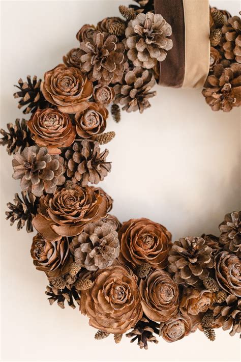 Beautiful fast easy diy pinecone wreath improved version – Artofit
