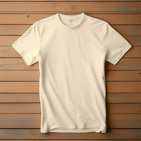 AI generative of a blank t-shirt in cream color in high quality ...