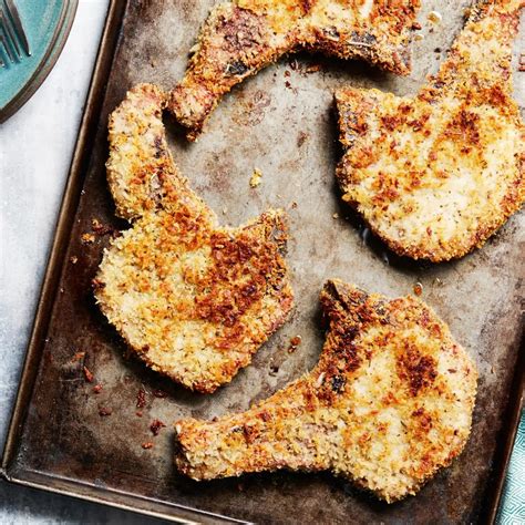 Oven Fried Pork Chops Baked Parmesan Crusted Pork Chops