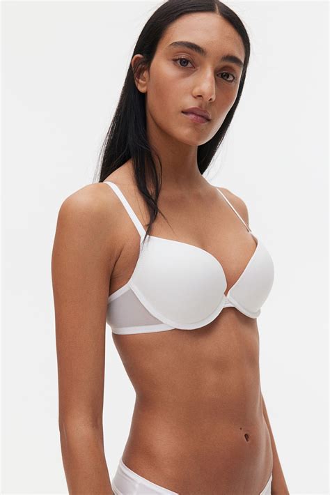 2-pack Microfiber Super Push-up Bras - Black/white - Ladies | H&M US