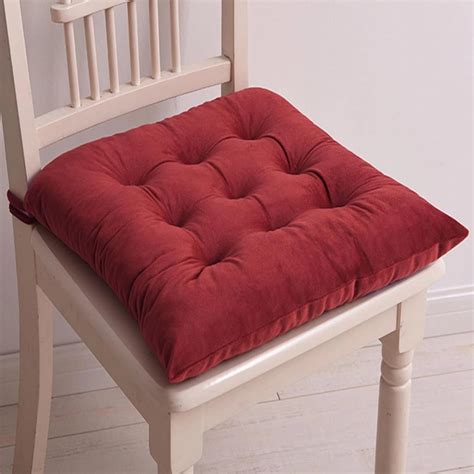 Seat Pads for Dining Chairs Set of 6, Kitchen Chair Cushions with Ties ...