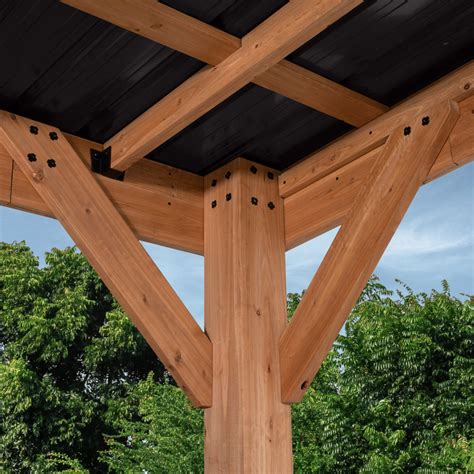 Backyard Discovery Kingsport 20' x 12' Cedar Wood Outdoor Carport with ...