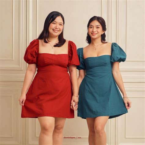 Ashley Bustier Mini Linen Puff Dress | Dominique & Co. | Shopee Philippines
