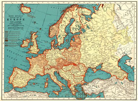 Map Of Europe Vintage