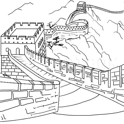 How To Draw The Great Wall Of China, Drawing, Step by Step, by koreacow ...