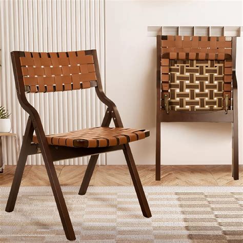 Amazon.com: Sucrever Folding Dining Chairs Set of 2, Foldable Wood ...