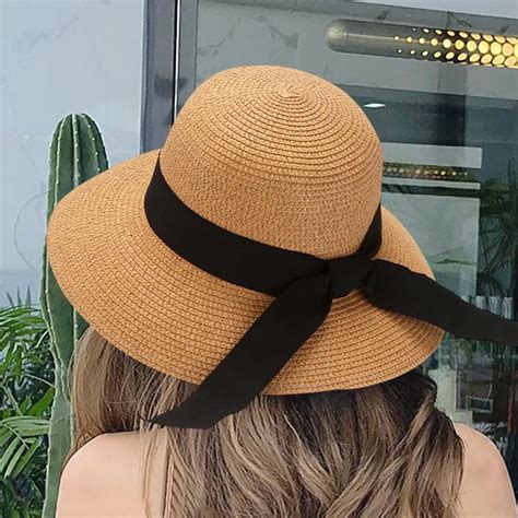 Taotanxi Oversize XXL Womens Straw Sun Hat,Wide Brim Extra Large Beach ...