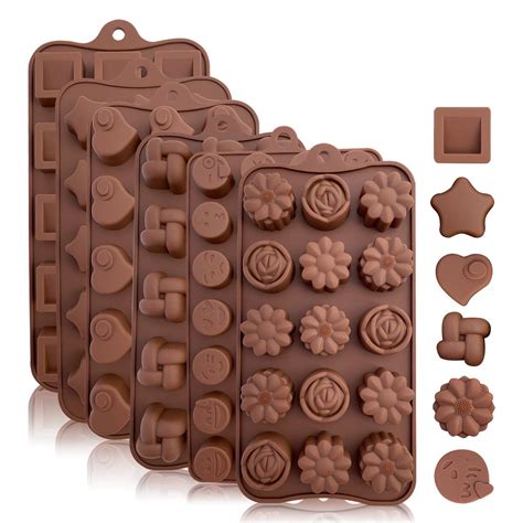 Buy 6 Pcs Cute Silicone Molds - Fancy Shapes Small Chocolate Molds ...