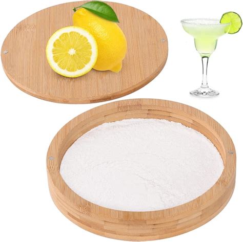 Margarita Salt Rimmer Set with Lid - Bamboo Salt Rimmer for Cocktails ...