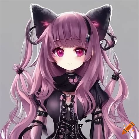 Manga, anime girl, cute, cat girl, neko on Craiyon