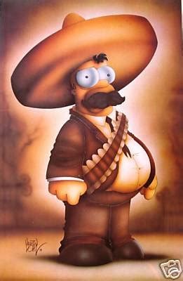 THE SIMPSONS MEXICAN POSTER-HOMER AS ZAPATA,MEXICO HERO | #89418032
