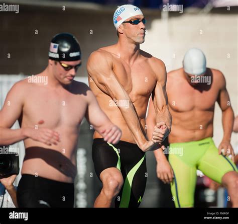 Jack Conger, left, and Michael Phelps prepares to race in the Final of ...