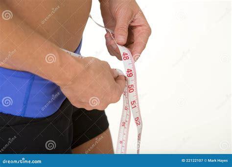 Measuring waistline stock image. Image of white, woman - 22122107
