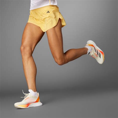adidas Adizero Running Split Shorts - Yellow | Free Shipping with ...