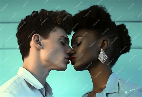 Premium AI Image | Harmony in Diversity A Young Couple's Love Story ...
