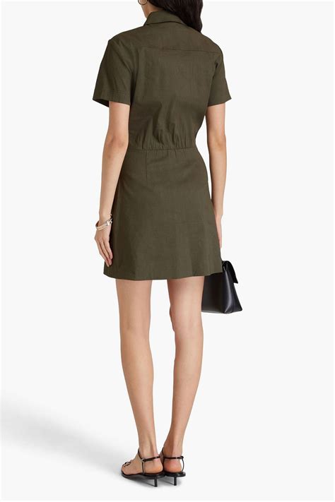 THEORY Linen-blend mini shirt dress | THE OUTNET