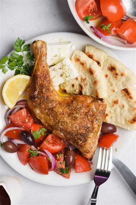 Oven Roasted Chicken Quarters - Real Greek Recipes