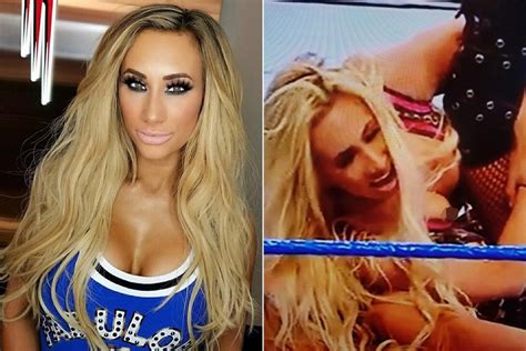WWE superstar Carmella suffers wardrobe malfunction on live TV at ...