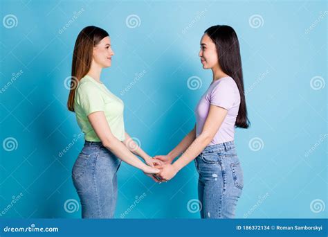 Profile Photo of Cheerful Two Lesbians Couple Young Students Best ...