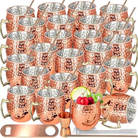 Moscow Mule Mugs Set of 24 Packs Copper Mule Mugs 18oz Bulk Large ...