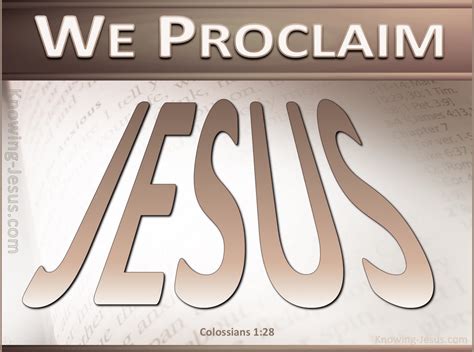 What Does Colossians 1:28 Mean?