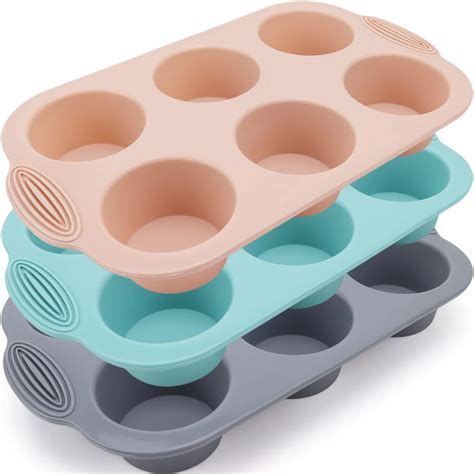 Amazon.com: Bakerpan Silicone Mini Muffin Pan Nonstick, Mini Cupcake ...