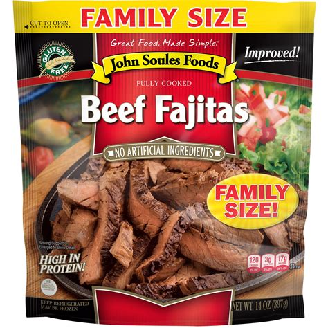 John Soules Foods Fire Grilled Steak Fajitas Beef Strips, 14oz ...