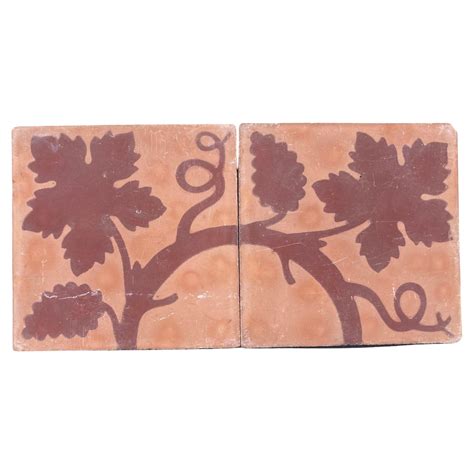 Set of 63 Antique Encaustic Floor Tiles at 1stDibs