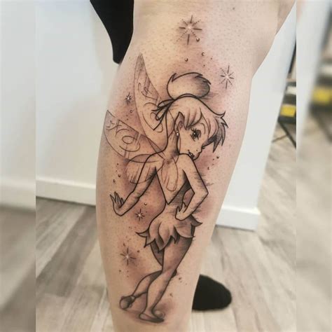 Tinkerbell Outline Tatovering