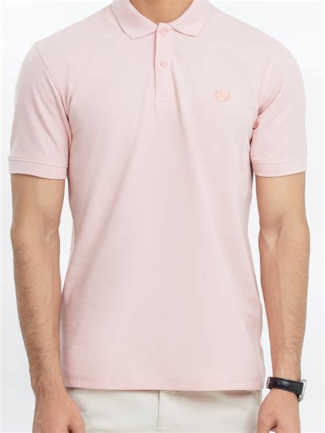 edenrobe Men's Pink Polo Shirt - EMTPS24-034 – edenrobe Pakistan