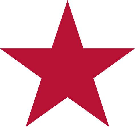 Red Star Shape PNG File