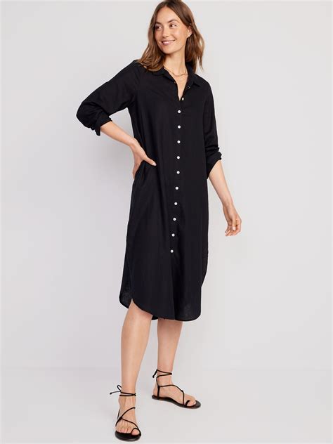 Long-Sleeve Shirt Dress for Women | Old Navy