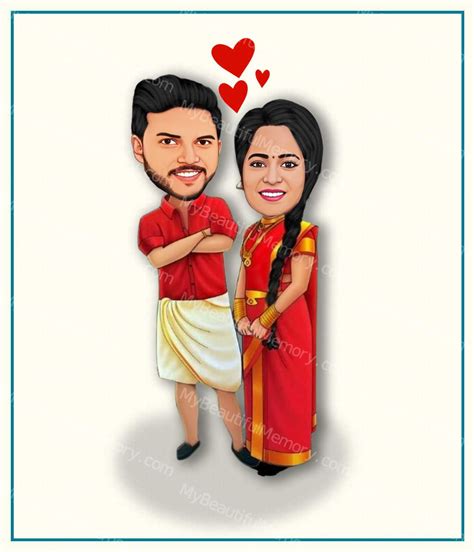 Indian Wedding Couple Caricature - Infoupdate.org