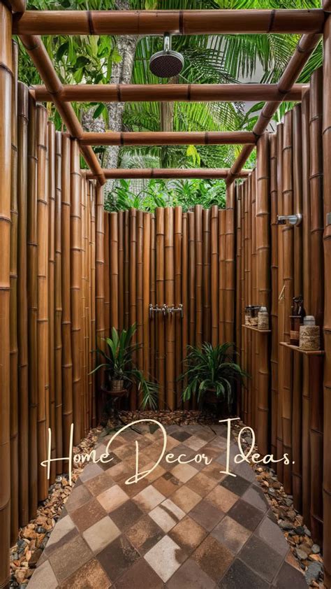 Bamboo Outdoor Shower Design