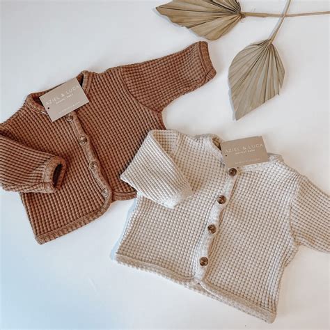 Waffle knit cardigan | Natural baby clothes, Baby winter wear, Baby ...